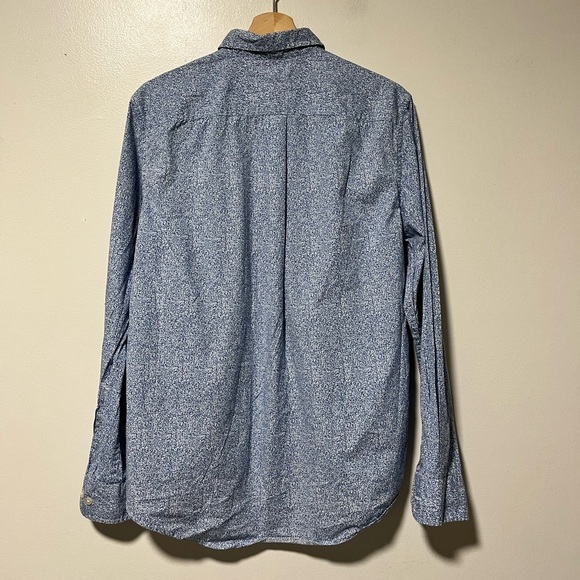 Tommy Hilfiger Men’s Button-Down Shirt – Blue Floral Print, Size Medium - Picture 5 of 12